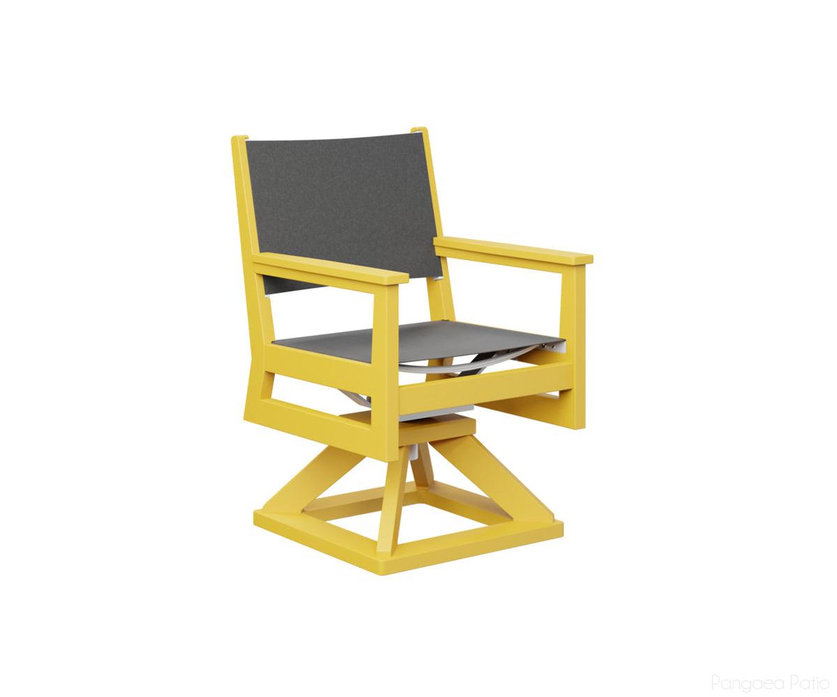 BGMHSSD2235SY-Berlin Gardens-Mayhew Sling Swivel Rocker Dining Chair-Sunburst Yellow BG-Pangaea Patio