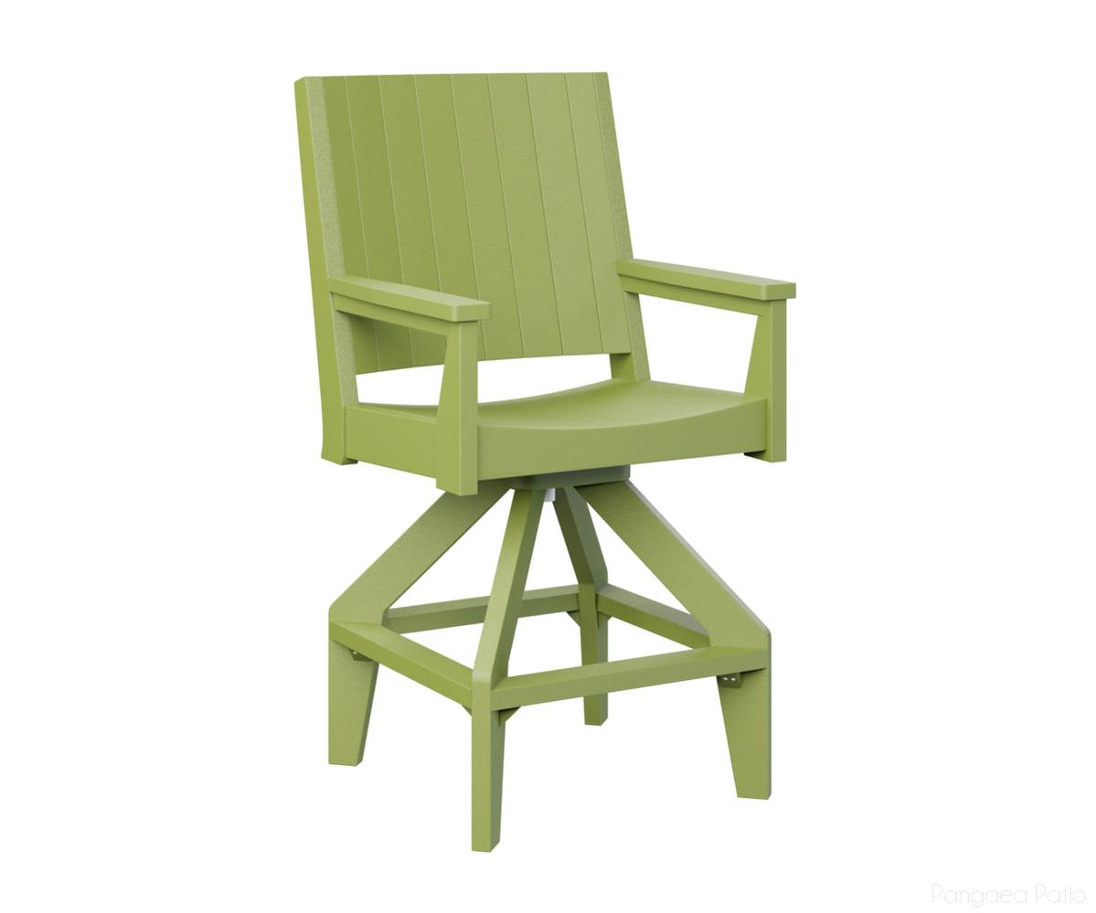 BGMHCSB2647KG-Berlin Gardens-Mayhew Swivel Bar Chair-Kiwi Green BG-Pangaea Patio