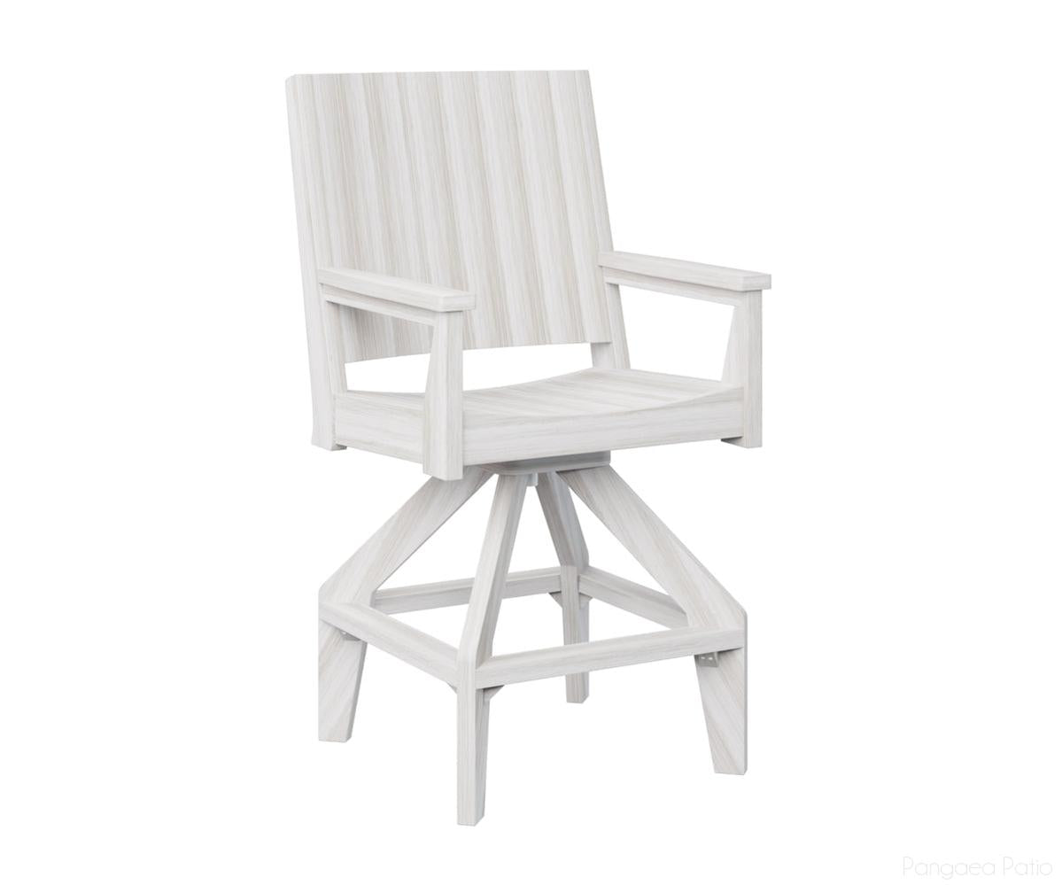BGMHCSB2647SS-Berlin Gardens-Mayhew Swivel Bar Chair-Seashell BG-Pangaea Patio