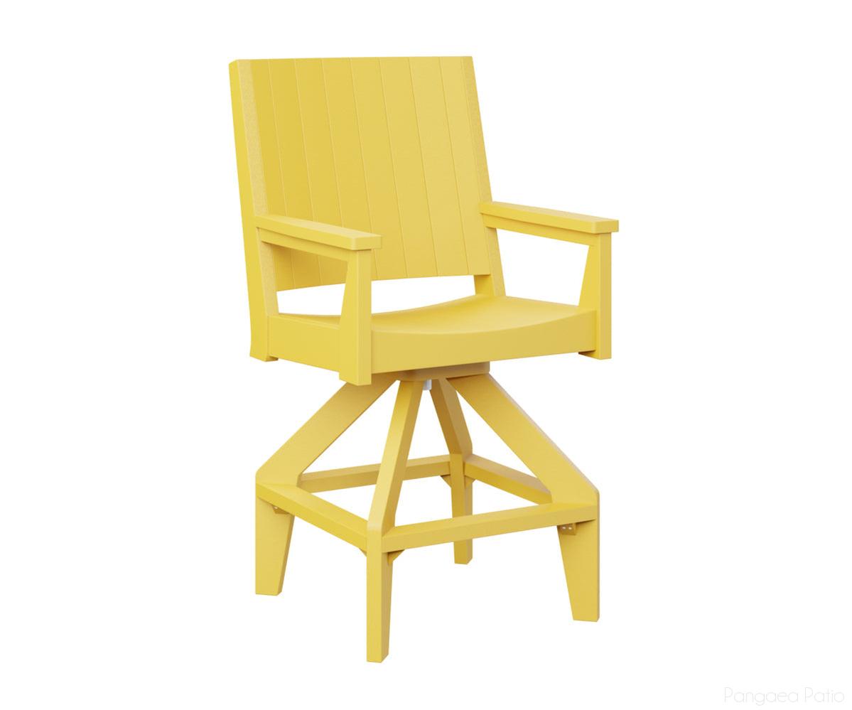 BGMHCSB2647SY-Berlin Gardens-Mayhew Swivel Bar Chair-Sunburst Yellow BG-Pangaea Patio