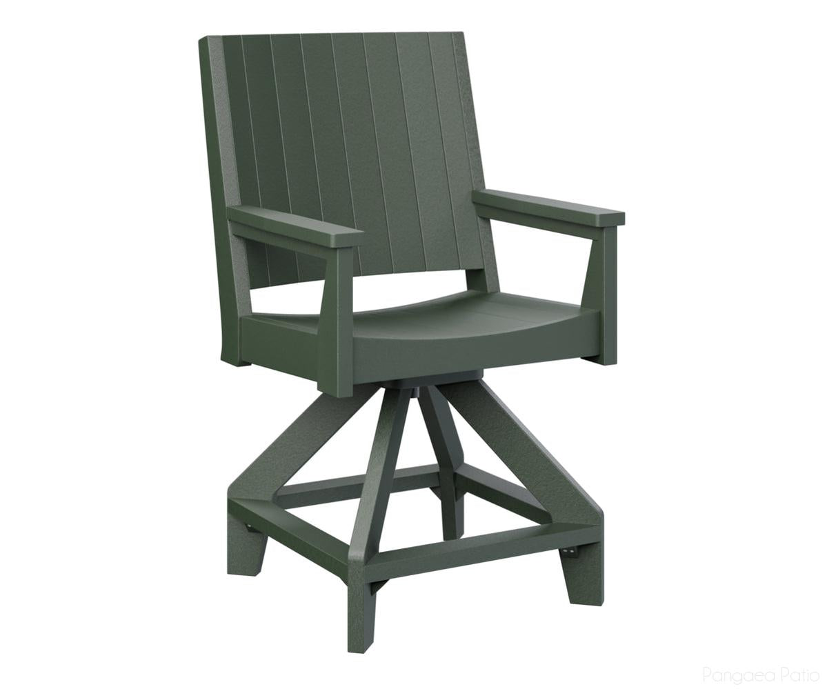BGMHCSC2644G-Berlin Gardens-Mayhew Swivel Counter Chair-Green BG-Pangaea Patio