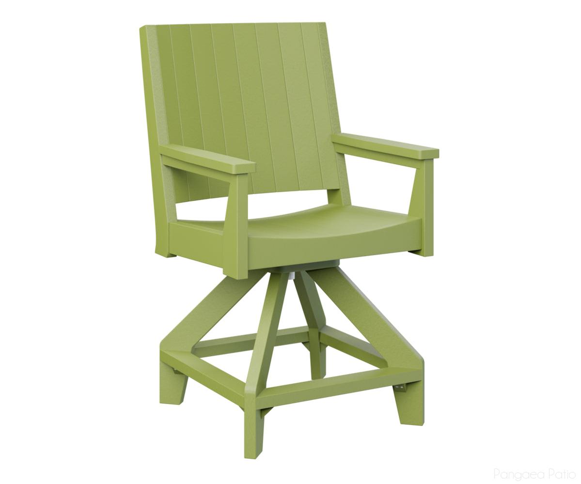 BGMHCSC2644KG-Berlin Gardens-Mayhew Swivel Counter Chair-Kiwi Green BG-Pangaea Patio