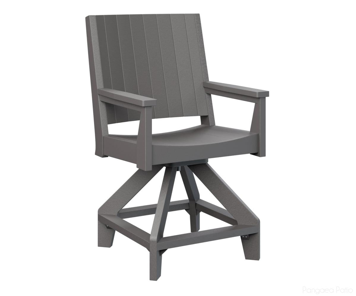BGMHCSC2644SG-Berlin Gardens-Mayhew Swivel Counter Chair-Smoke Gray BG-Pangaea Patio