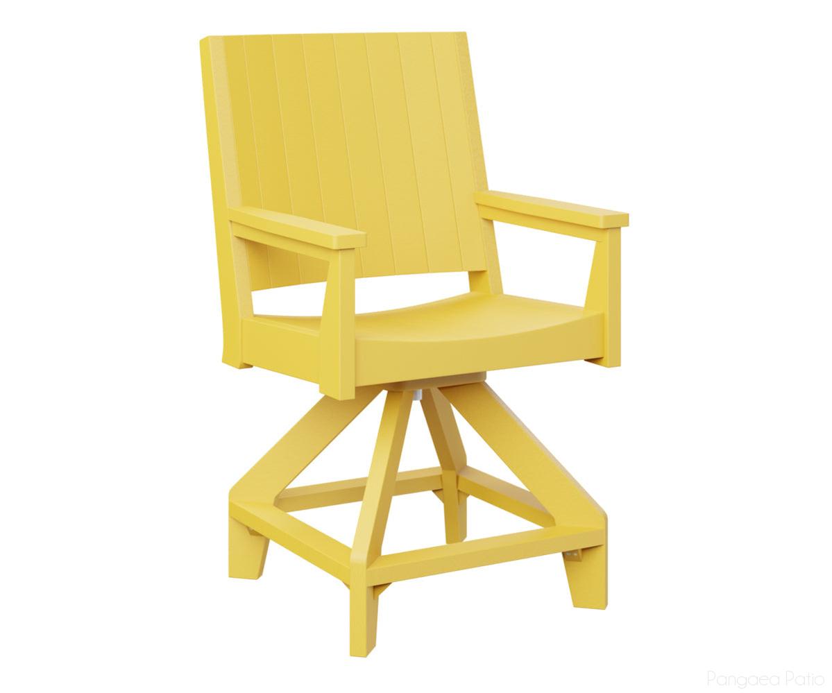 BGMHCSC2644SY-Berlin Gardens-Mayhew Swivel Counter Chair-Sunburst Yellow BG-Pangaea Patio