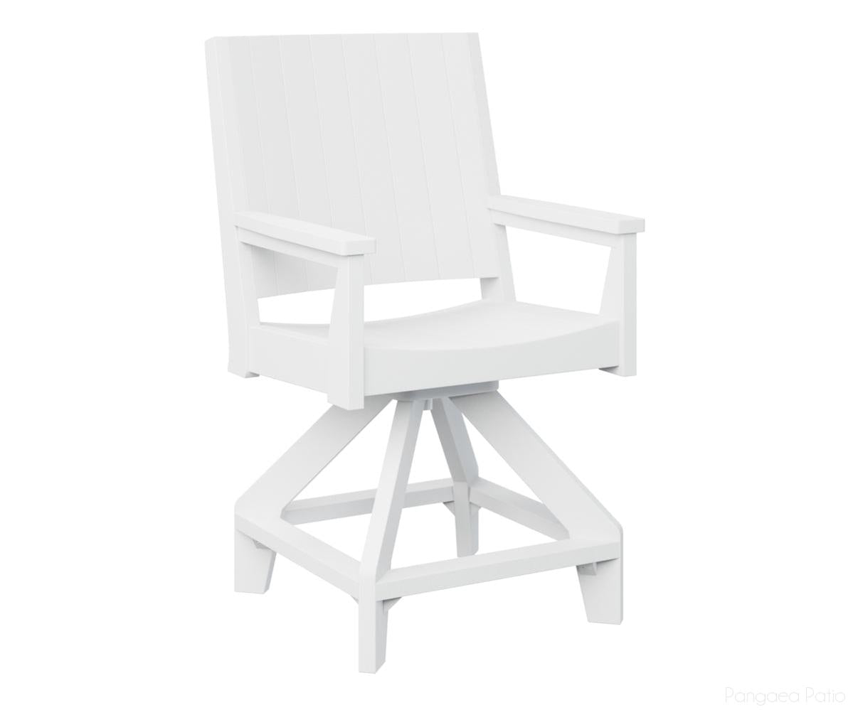 BGMHCSC2644W-Berlin Gardens-Mayhew Swivel Counter Chair-White BG-Pangaea Patio