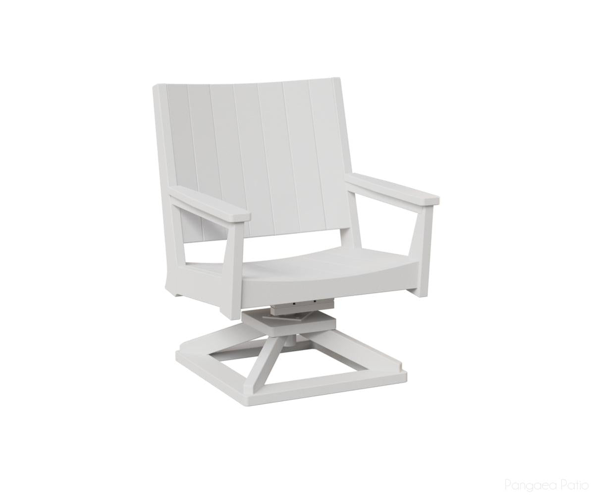 BGMHCSR2736W-Berlin Gardens-Mayhew Swivel Rocker Chat Chair-White BG-Pangaea Patio