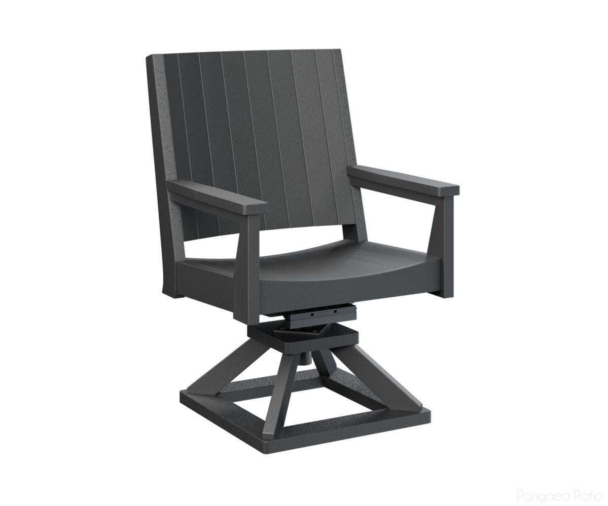 BGMHCSD2638B-Berlin Gardens-Mayhew Swivel Rocker Dining Chair-Black BG-Pangaea Patio