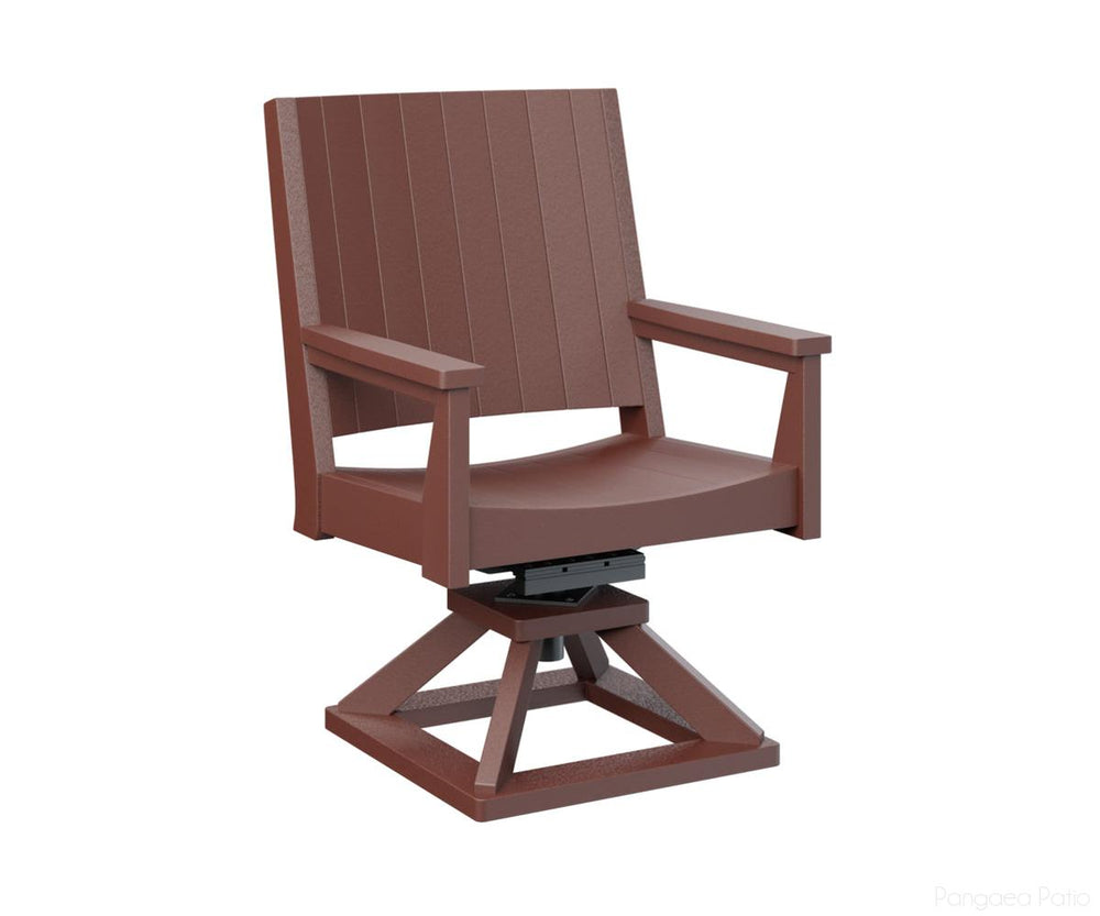 BGMHCSD2638BR-Berlin Gardens-Mayhew Swivel Rocker Dining Chair-Burgundy BG-Pangaea Patio