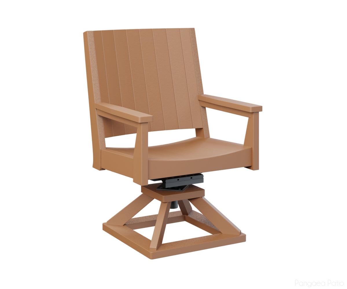 BGMHCSD2638C-Berlin Gardens-Mayhew Swivel Rocker Dining Chair-Cedar BG-Pangaea Patio
