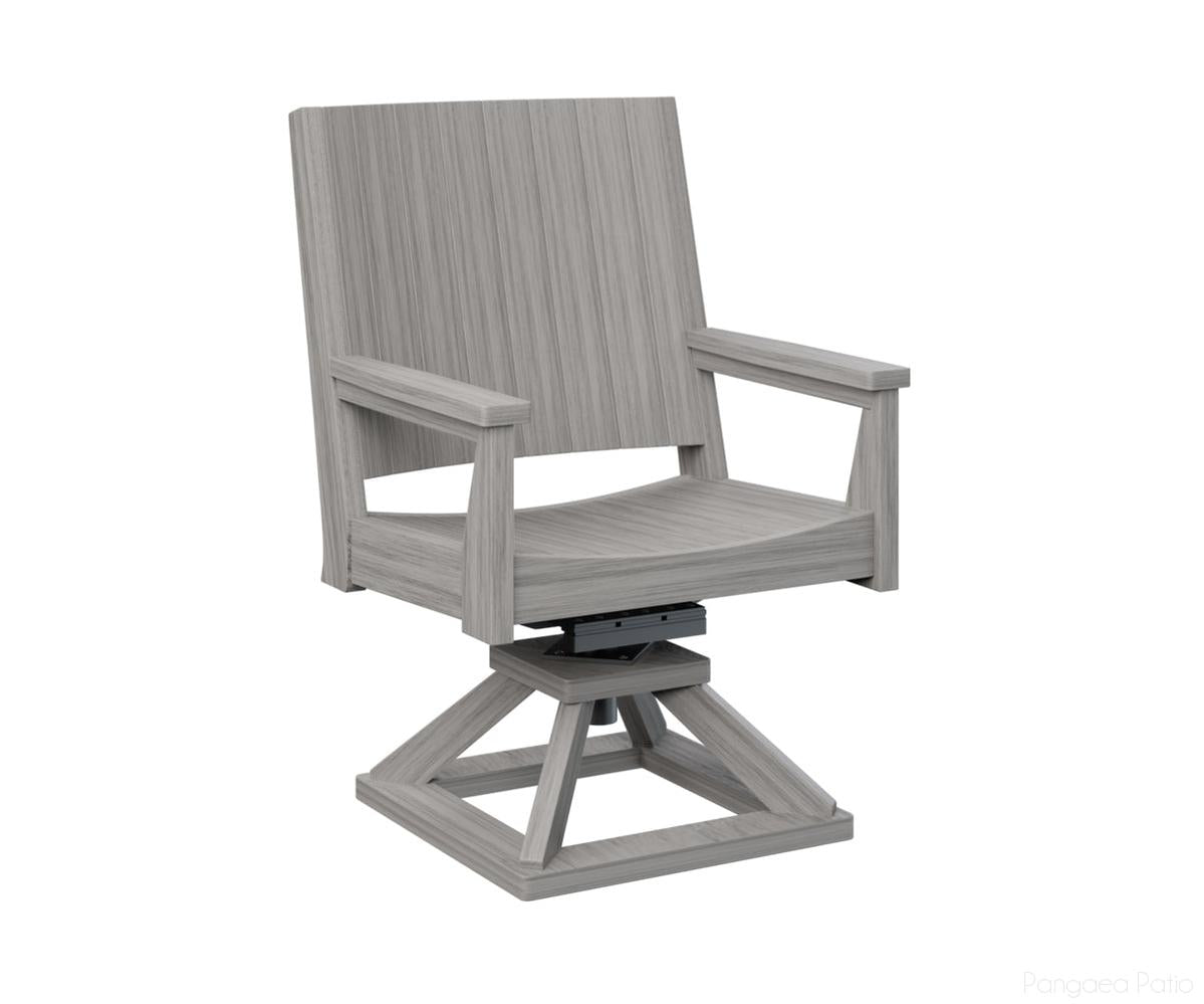 BGMHCSD2638DG-Berlin Gardens-Mayhew Swivel Rocker Dining Chair-Driftwood Gray BG-Pangaea Patio