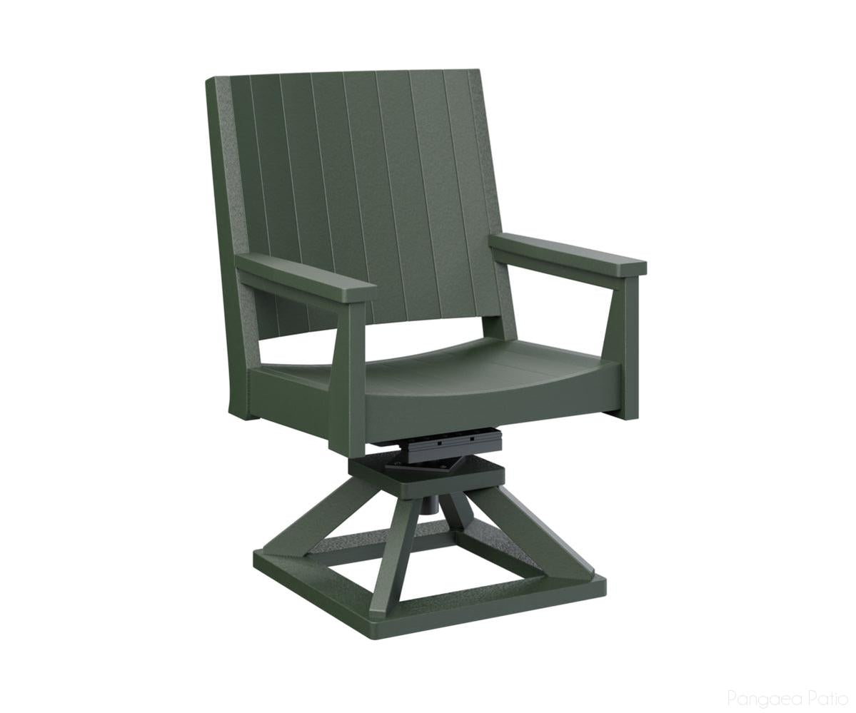 BGMHCSD2638G-Berlin Gardens-Mayhew Swivel Rocker Dining Chair-Green BG-Pangaea Patio