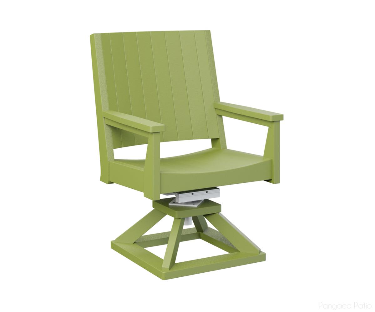 BGMHCSD2638KG-Berlin Gardens-Mayhew Swivel Rocker Dining Chair-Kiwi Green BG-Pangaea Patio