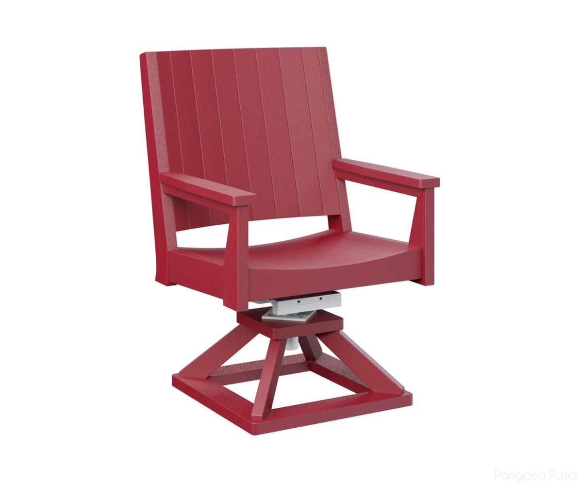 BGMHCSD2638SR-Berlin Gardens-Mayhew Swivel Rocker Dining Chair-Scarlet Red BG-Pangaea Patio