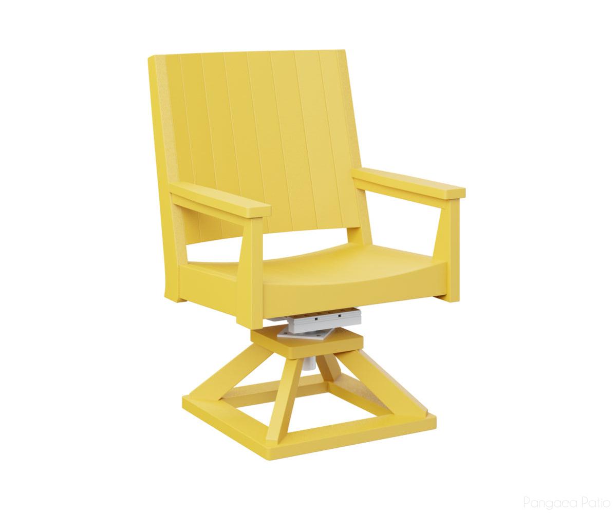 BGMHCSD2638SY-Berlin Gardens-Mayhew Swivel Rocker Dining Chair-Sunburst Yellow BG-Pangaea Patio