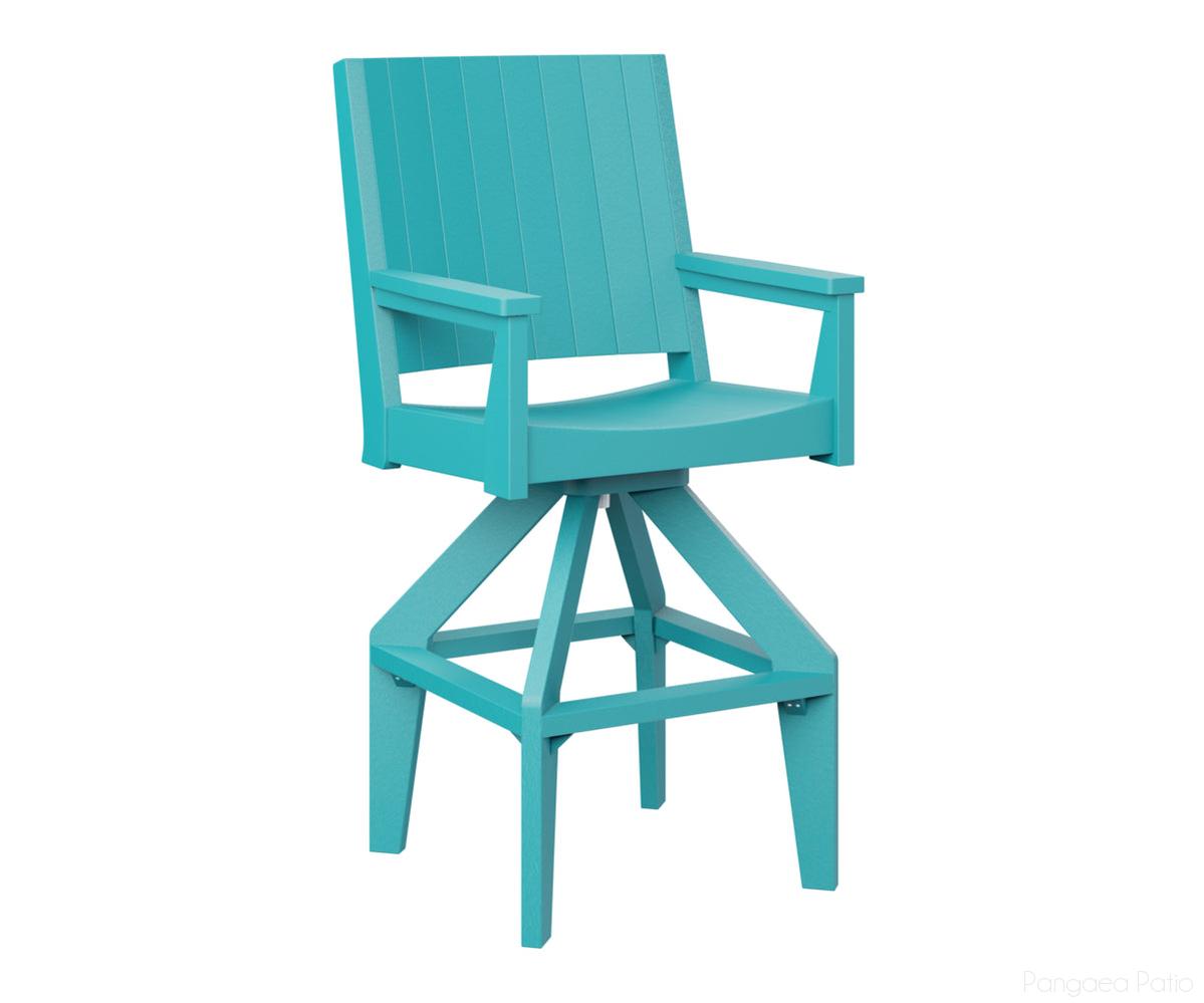 BGMHCSXT2651AB-Berlin Gardens-Mayhew Swivel XT Chair-Aruba Blue BG-Pangaea Patio