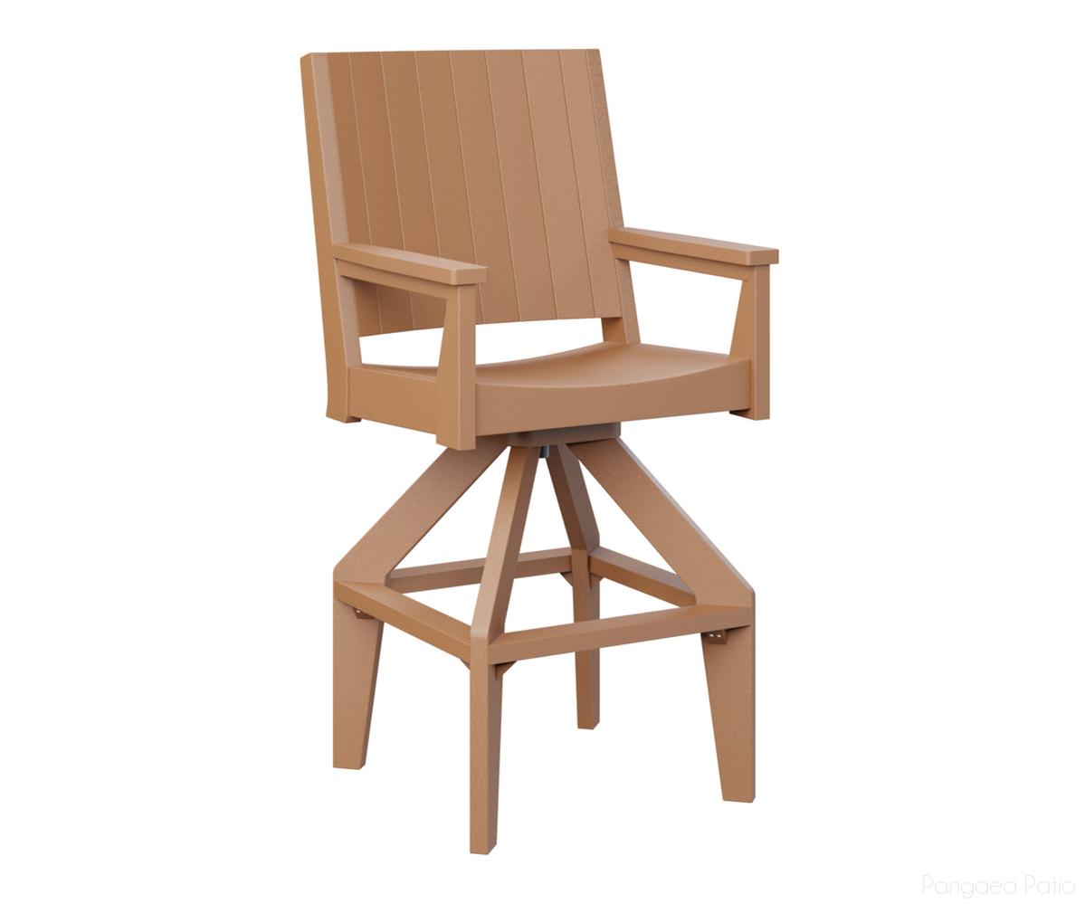 BGMHCSXT2651C-Berlin Gardens-Mayhew Swivel XT Chair-Cedar BG-Pangaea Patio