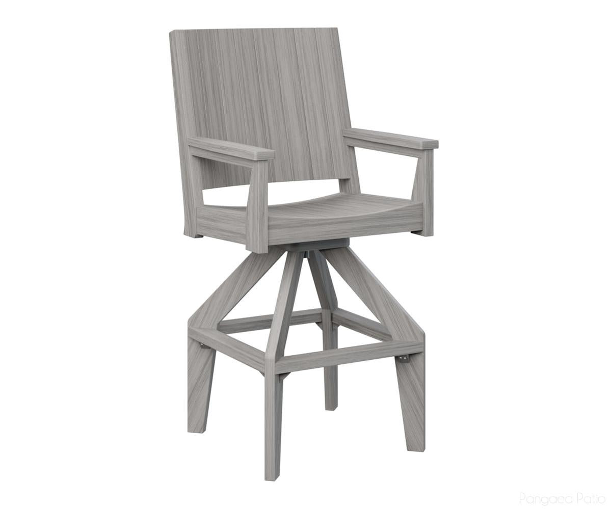 BGMHCSXT2651DG-Berlin Gardens-Mayhew Swivel XT Chair-Driftwood Gray BG-Pangaea Patio