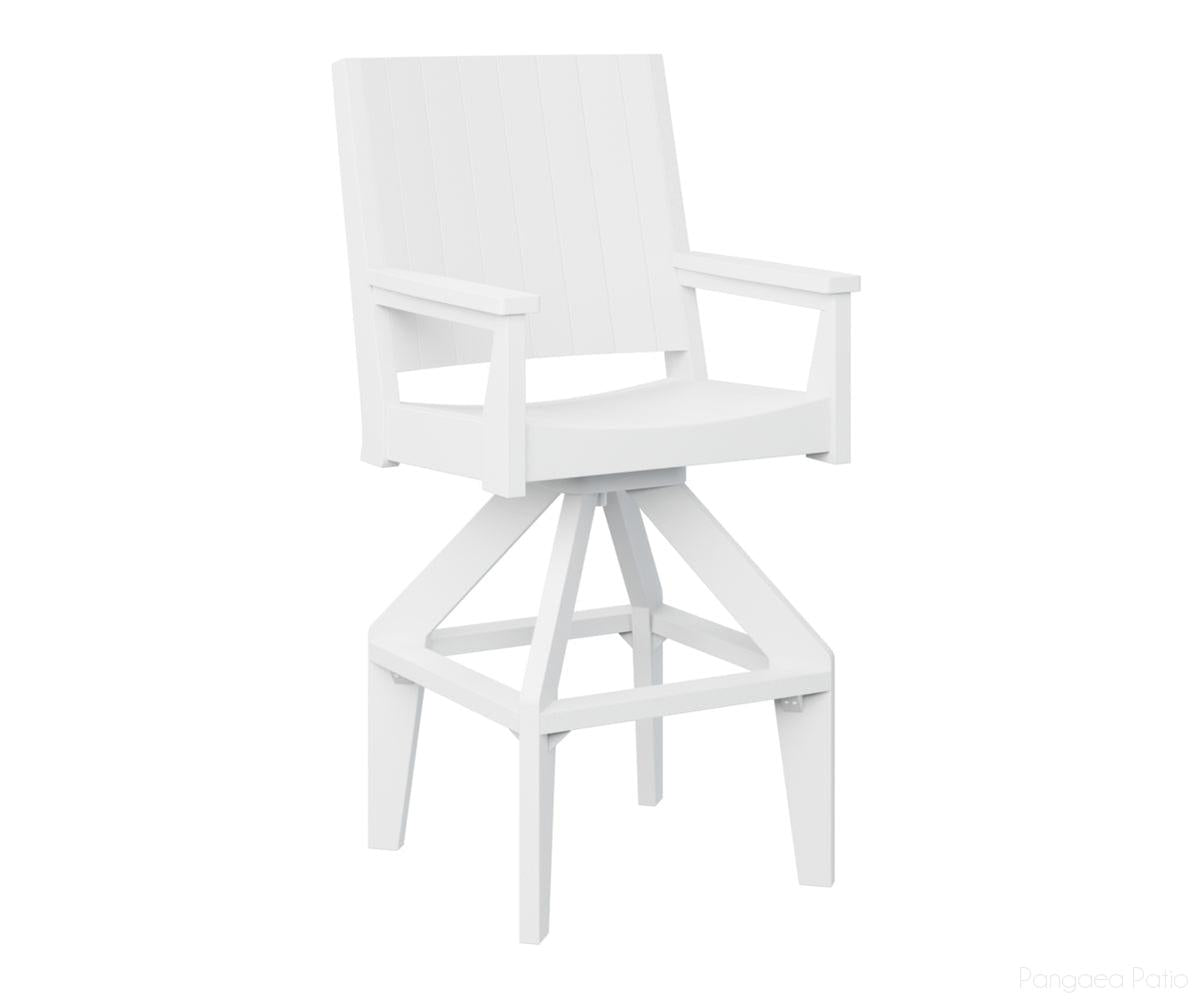 BGMHCSXT2651W-Berlin Gardens-Mayhew Swivel XT Chair-White BG-Pangaea Patio