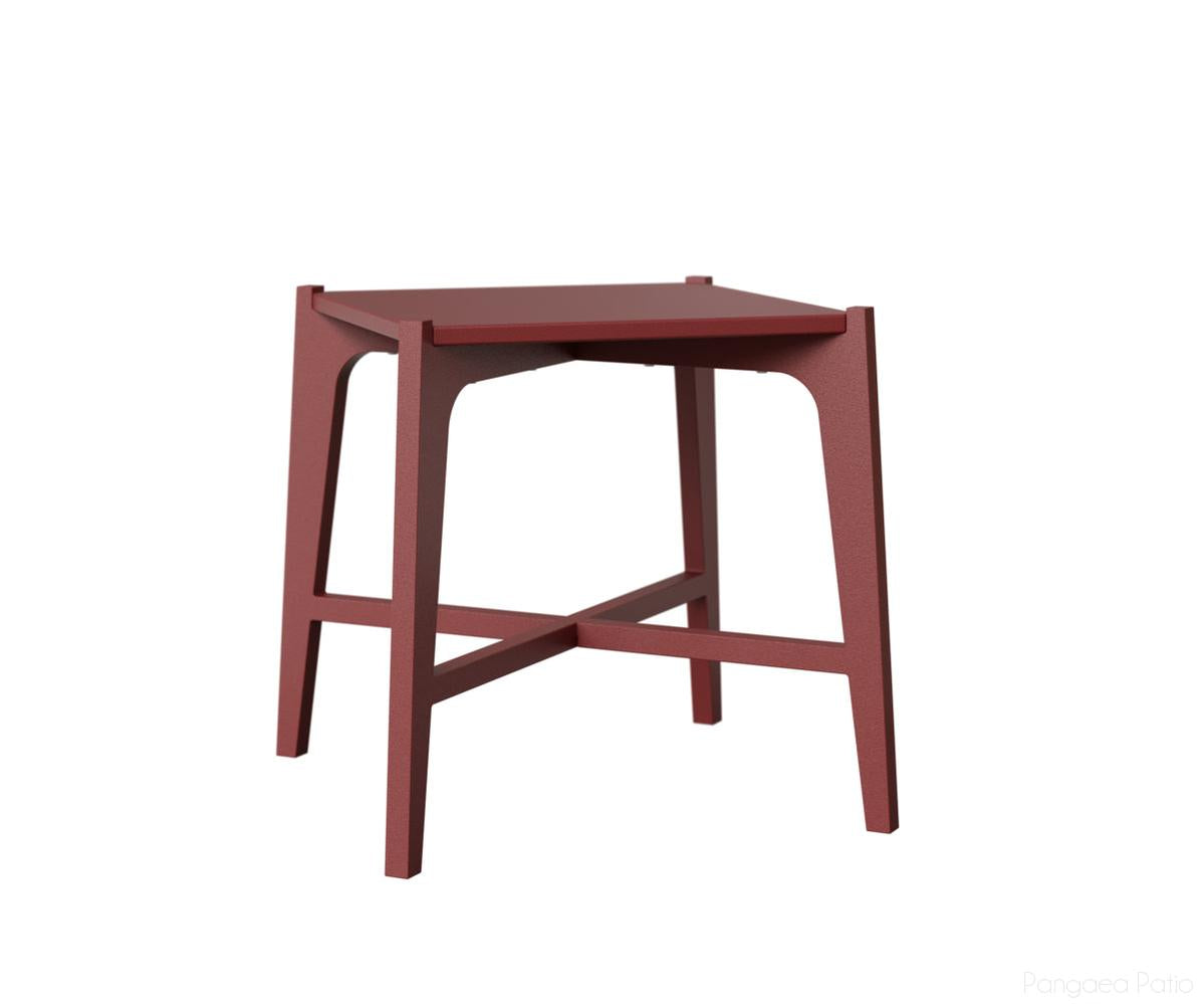 BGMSST1818MGR-Berlin Gardens-MGP Square Side Table-MGP Red-Pangaea Patio