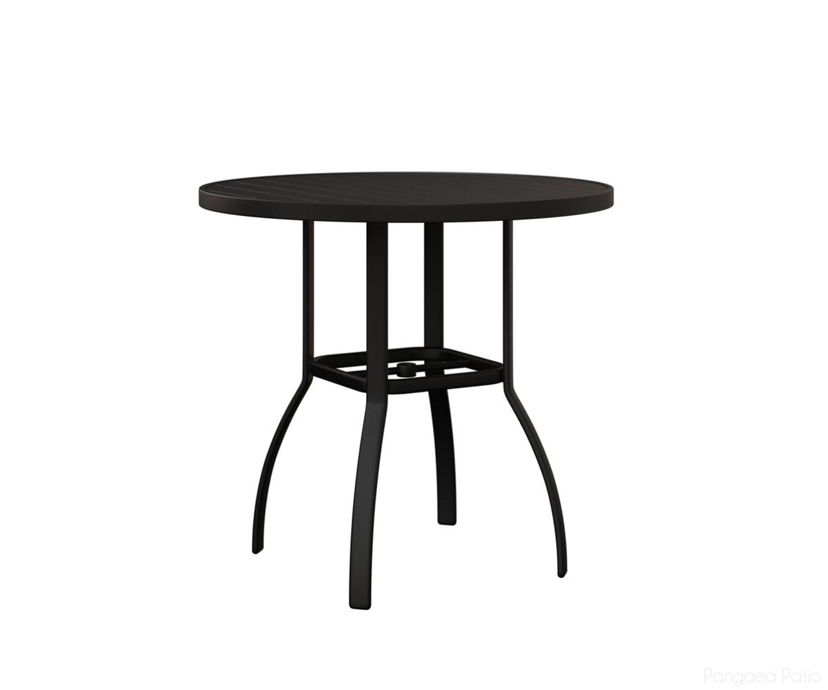 BGMRT0042BMB-Berlin Gardens-Murphy 42" Round Bar Table-Black Aluminum BG-Pangaea Patio
