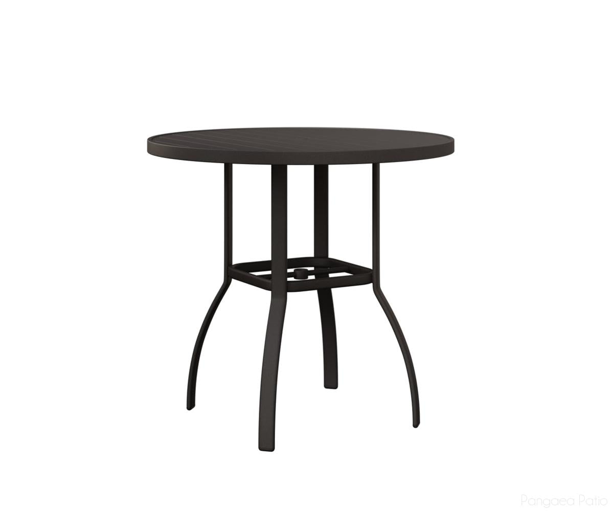 BGMRT0042BGT-Berlin Gardens-Murphy 42" Round Bar Table-Granite Speckle Aluminum BG-Pangaea Patio