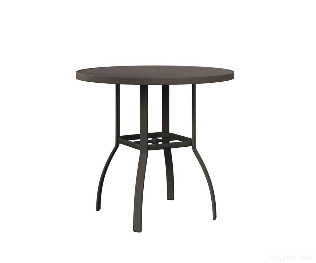 BGMRT0042BGR-Berlin Gardens-Murphy 42" Round Bar Table-Graphite Aluminum BG-Pangaea Patio