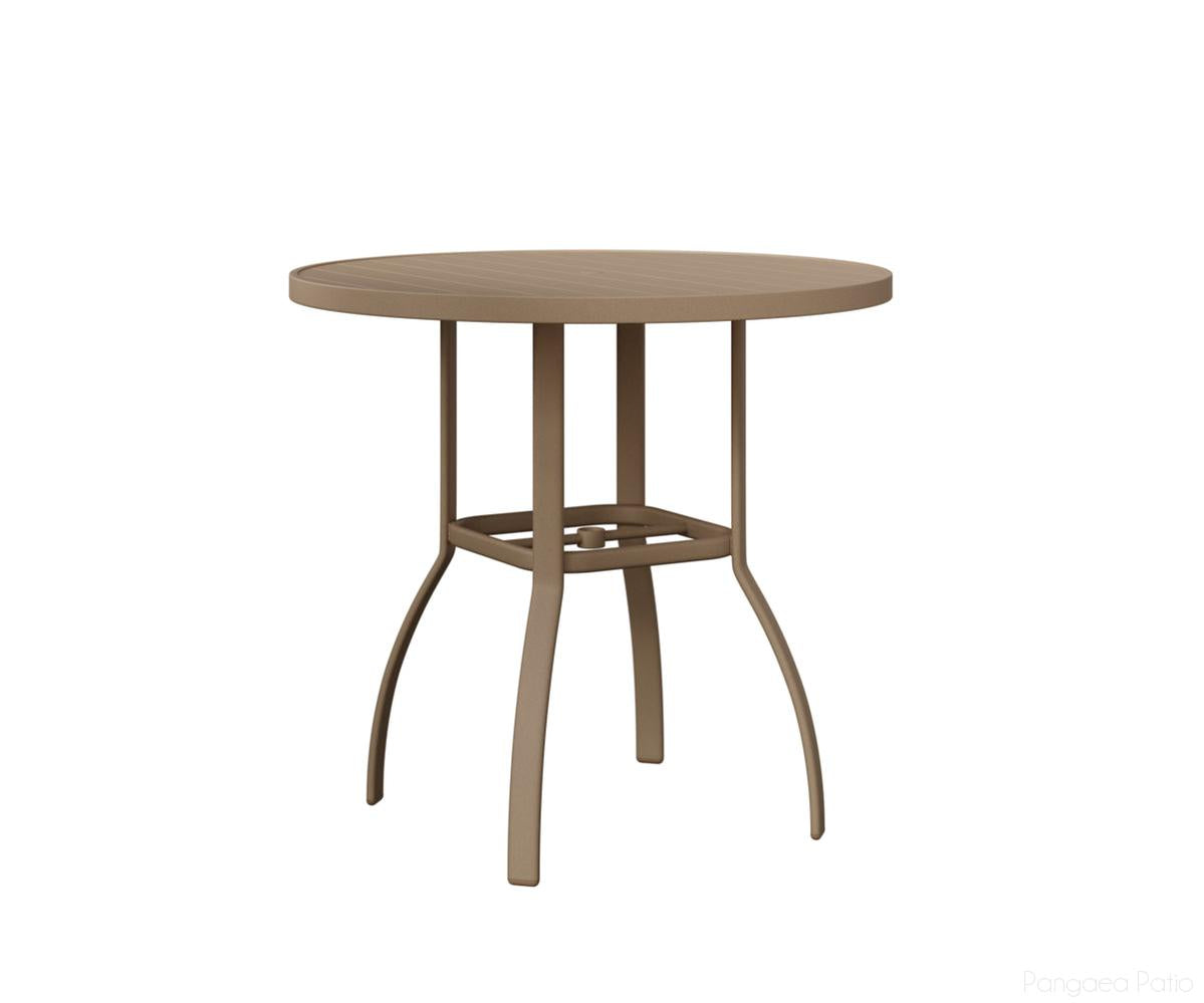 BGMRT0042BSA-Berlin Gardens-Murphy 42" Round Bar Table-Sahara Speckle Aluminum BG-Pangaea Patio