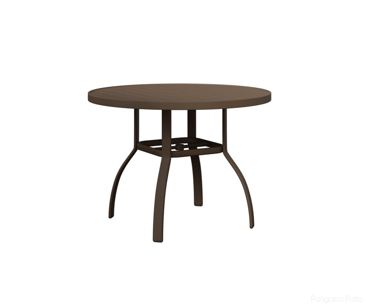 BGMRT0042DCL-Berlin Gardens-Murphy 42" Round Dining Table-Clay Aluminum BG-Pangaea Patio