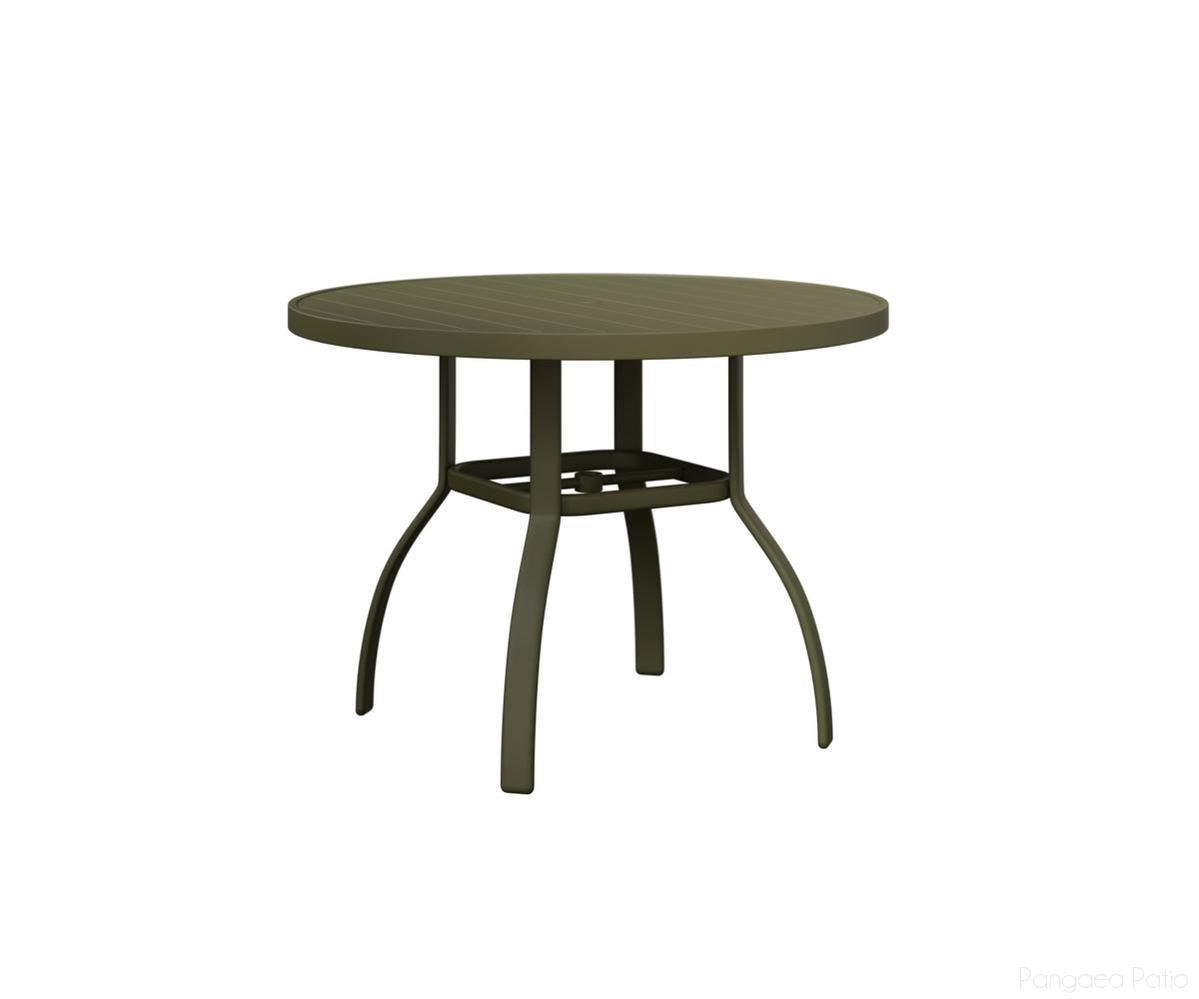 BGMRT0042DGS-Berlin Gardens-Murphy 42" Round Dining Table-Green Sage Aluminum BG-Pangaea Patio