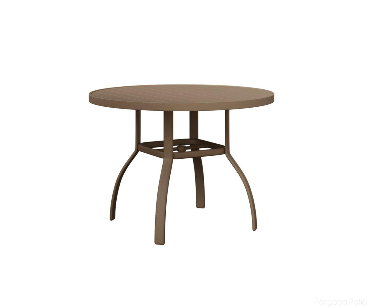 BGMRT0042DOV-Berlin Gardens-Murphy 42" Round Dining Table-Oak Wood Vein Aluminum BG-Pangaea Patio