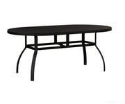 BGMOT4276DMB-Berlin Gardens-Murphy 42" x 76" Oblong Dining Table-Black Aluminum BG-Pangaea Patio