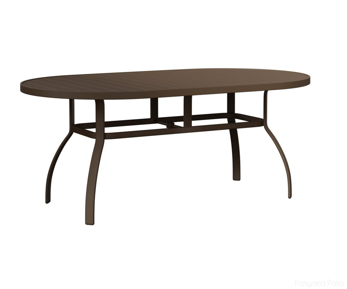 BGMOT4276DCL-Berlin Gardens-Murphy 42" x 76" Oblong Dining Table-Clay Aluminum BG-Pangaea Patio