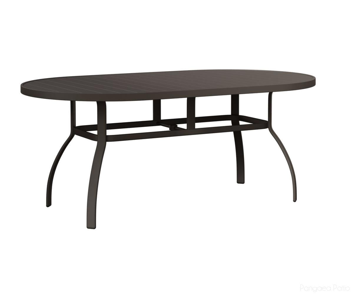 BGMOT4276DGR-Berlin Gardens-Murphy 42" x 76" Oblong Dining Table-Graphite Aluminum BG-Pangaea Patio