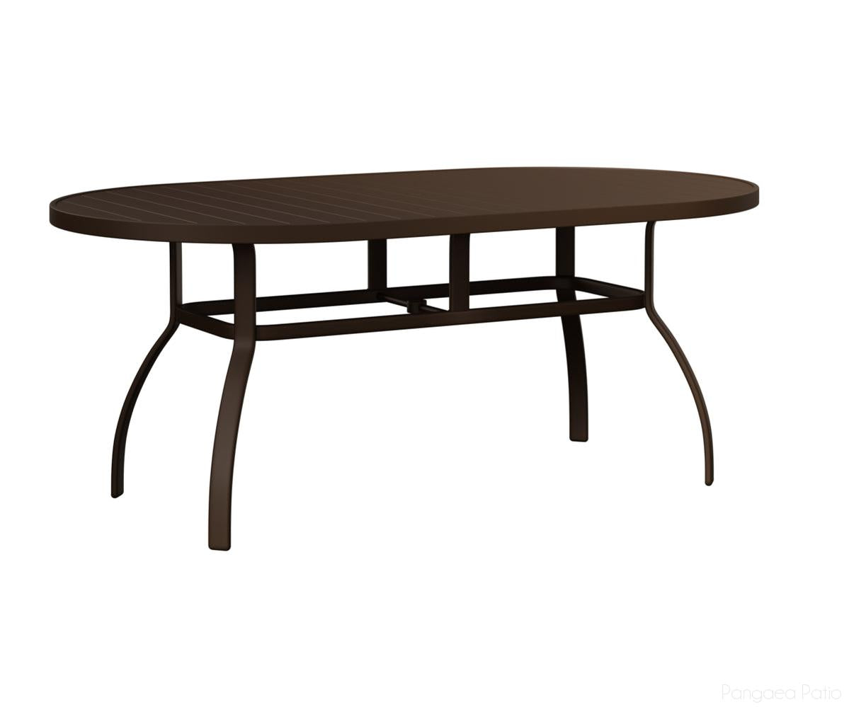BGMOT4276DMV-Berlin Gardens-Murphy 42" x 76" Oblong Dining Table-Mesquite Wood Vein Aluminum BG-Pangaea Patio
