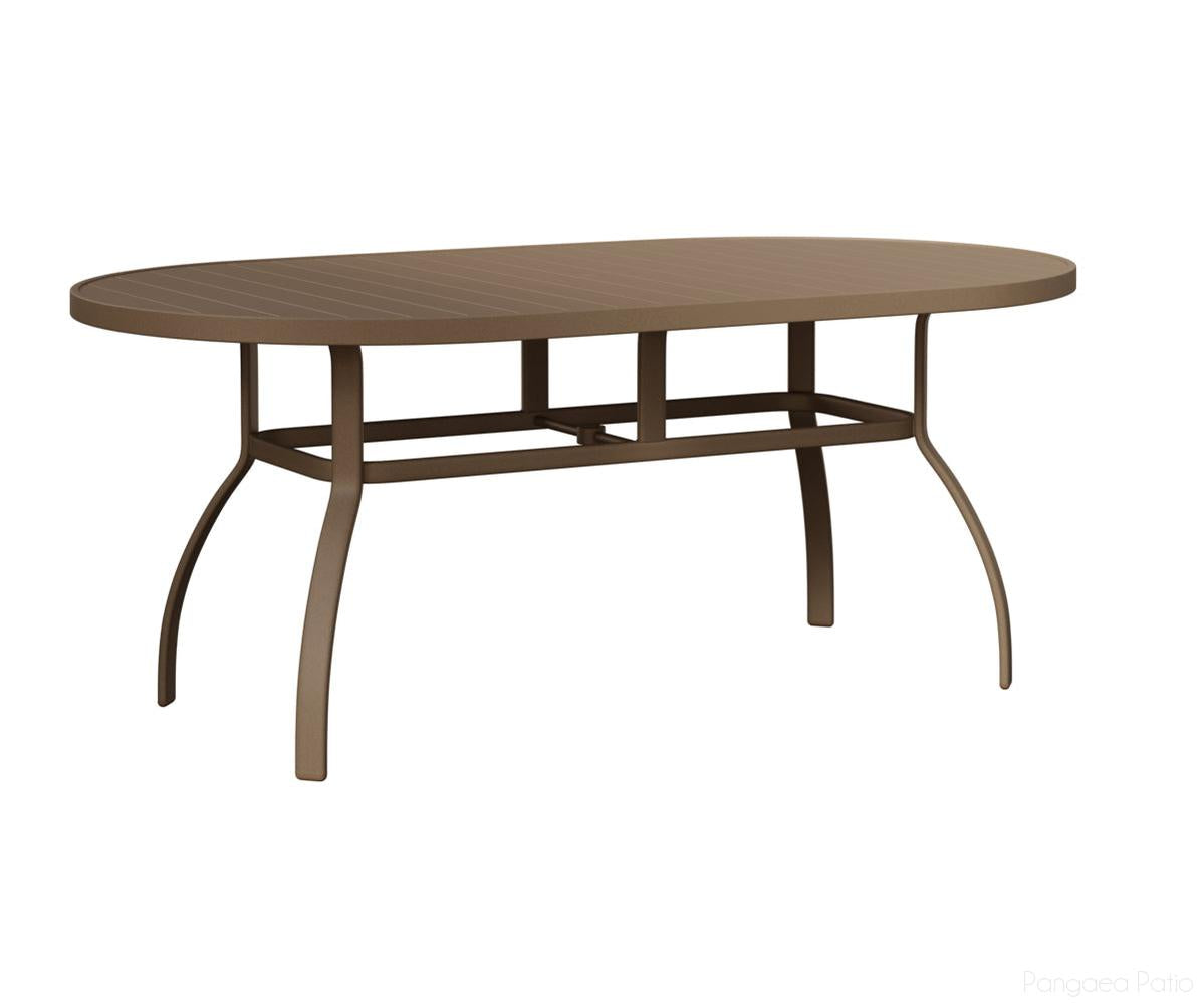 BGMOT4276DOV-Berlin Gardens-Murphy 42" x 76" Oblong Dining Table-Oak Wood Vein Aluminum BG-Pangaea Patio