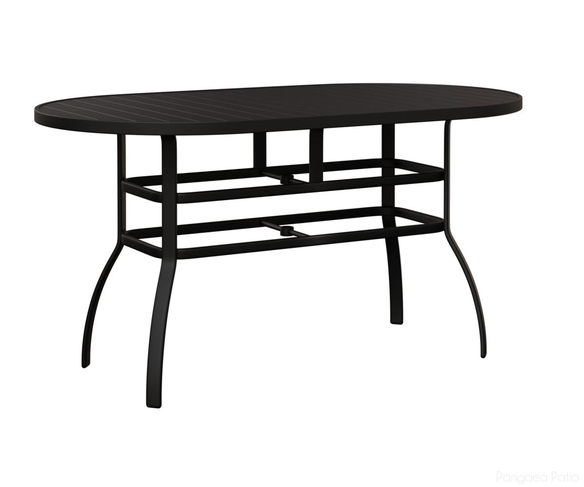 BGMOT4276BMB-Berlin Gardens-Murphy 42" x 76" Oblong Table ‰ÛÒ Bar Height-Black Aluminum BG-Pangaea Patio
