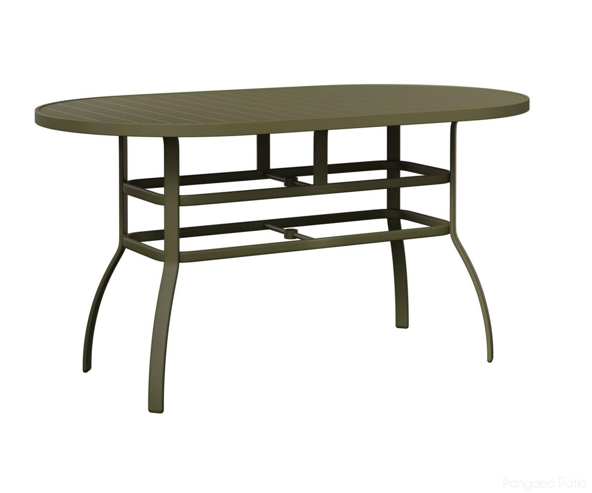 BGMOT4276BGS-Berlin Gardens-Murphy 42" x 76" Oblong Table ‰ÛÒ Bar Height-Green Sage Aluminum BG-Pangaea Patio