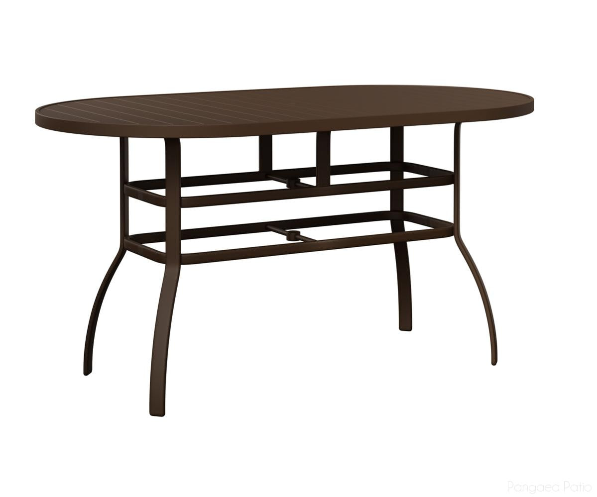 BGMOT4276BMV-Berlin Gardens-Murphy 42" x 76" Oblong Table ‰ÛÒ Bar Height-Mesquite Wood Vein Aluminum BG-Pangaea Patio