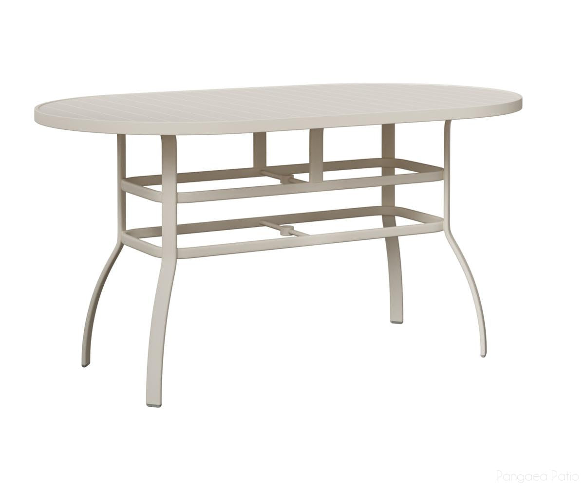 BGMOT4276BMW-Berlin Gardens-Murphy 42" x 76" Oblong Table ‰ÛÒ Bar Height-White Aluminum BG-Pangaea Patio