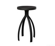 BGMET1830MB-Berlin Gardens-Murphy End Table Bar Height-Black Aluminum BG-Pangaea Patio