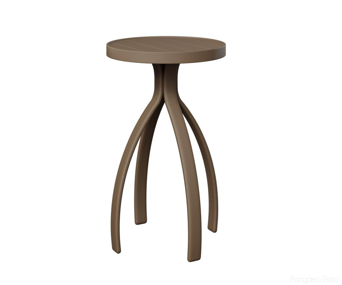 BGMET1830CL-Berlin Gardens-Murphy End Table Bar Height-Clay Aluminum BG-Pangaea Patio
