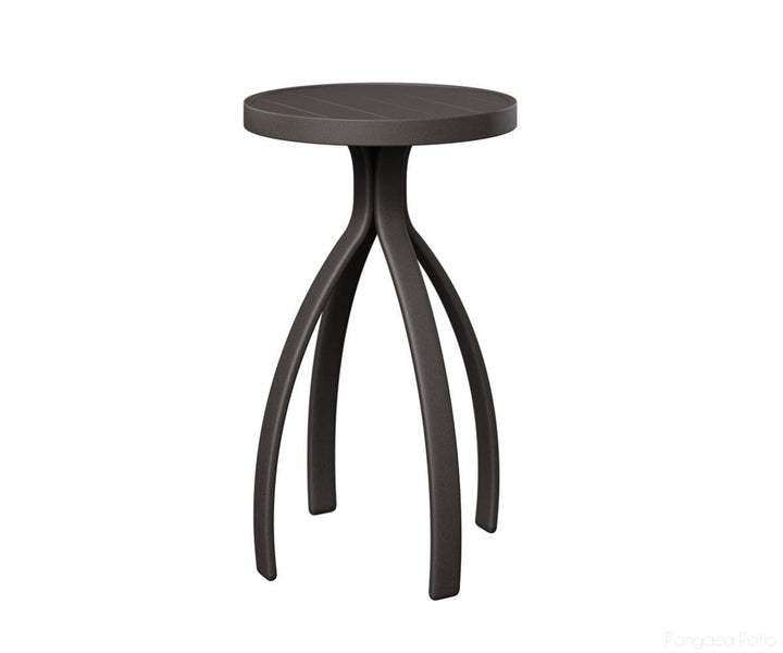BGMET1830GT-Berlin Gardens-Murphy End Table Bar Height-Granite Speckle Aluminum BG-Pangaea Patio