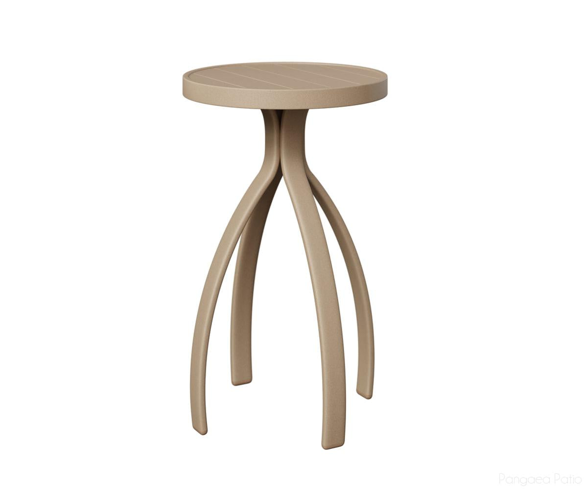 BGMET1830SA-Berlin Gardens-Murphy End Table Bar Height-Sahara Speckle Aluminum BG-Pangaea Patio