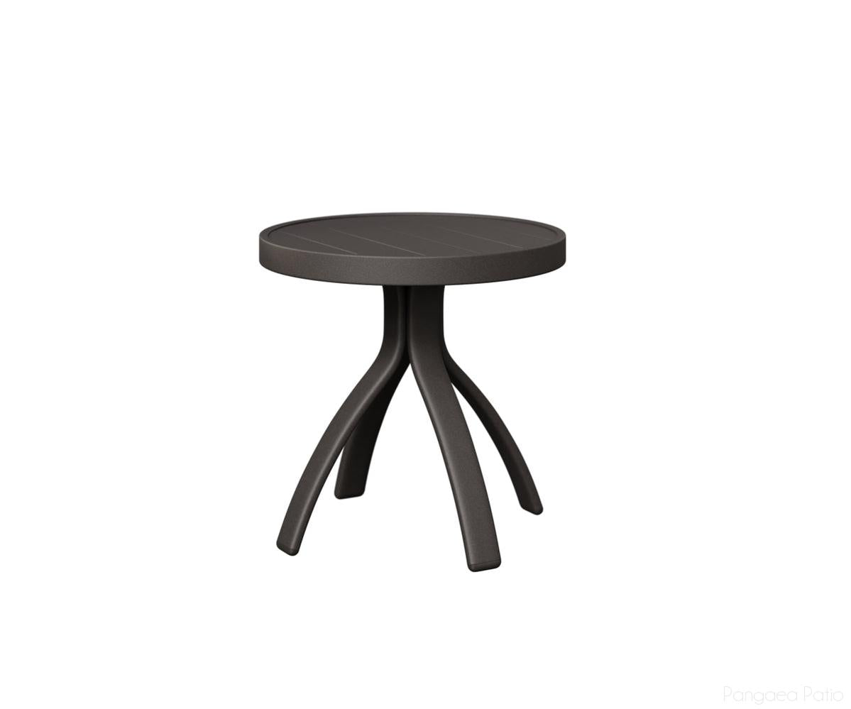 BGMET1819GT-Berlin Gardens-Murphy End Table-Granite Speckle Aluminum BG-Pangaea Patio