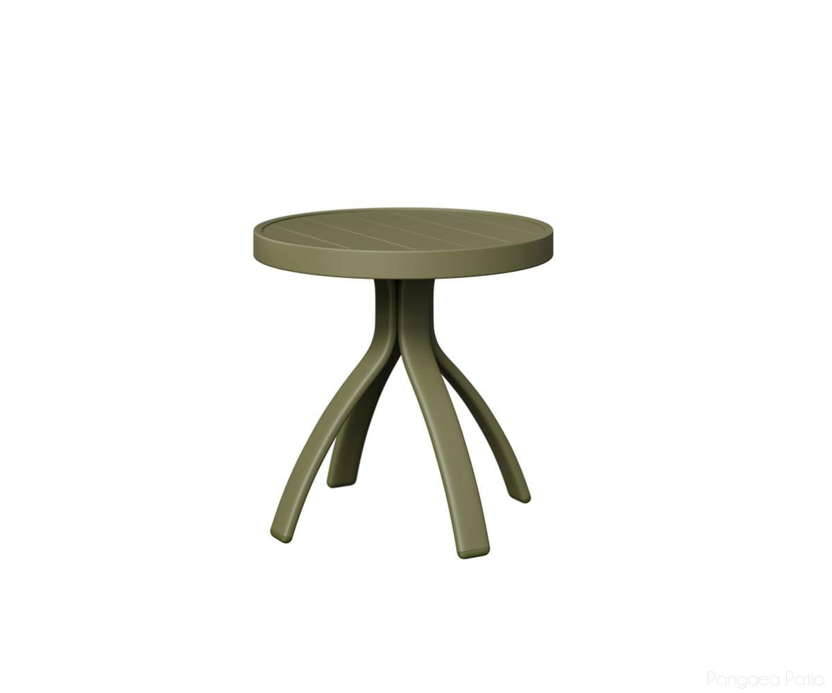 BGMET1819GS-Berlin Gardens-Murphy End Table-Green Sage Aluminum BG-Pangaea Patio