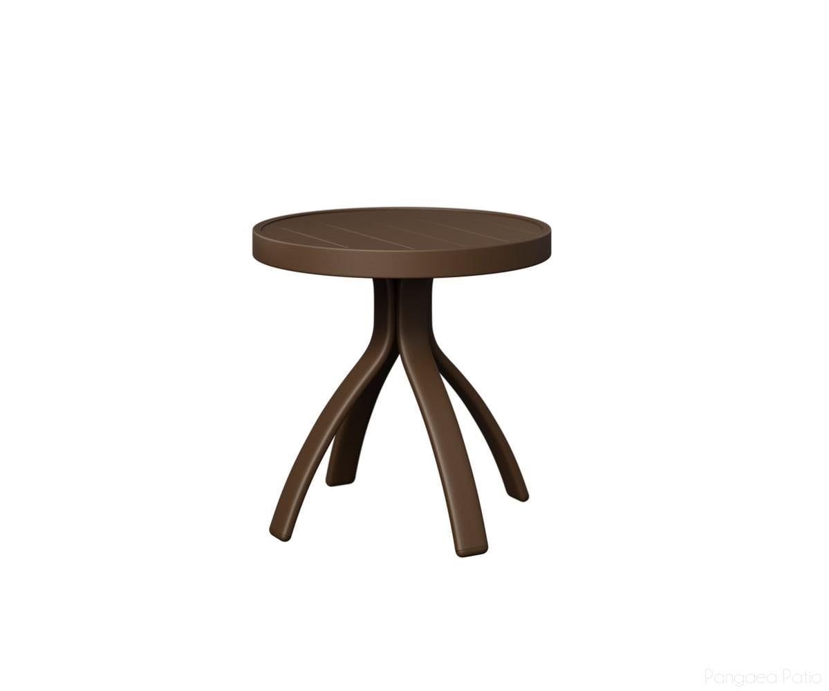 BGMET1819MV-Berlin Gardens-Murphy End Table-Mesquite Wood Vein Aluminum BG-Pangaea Patio