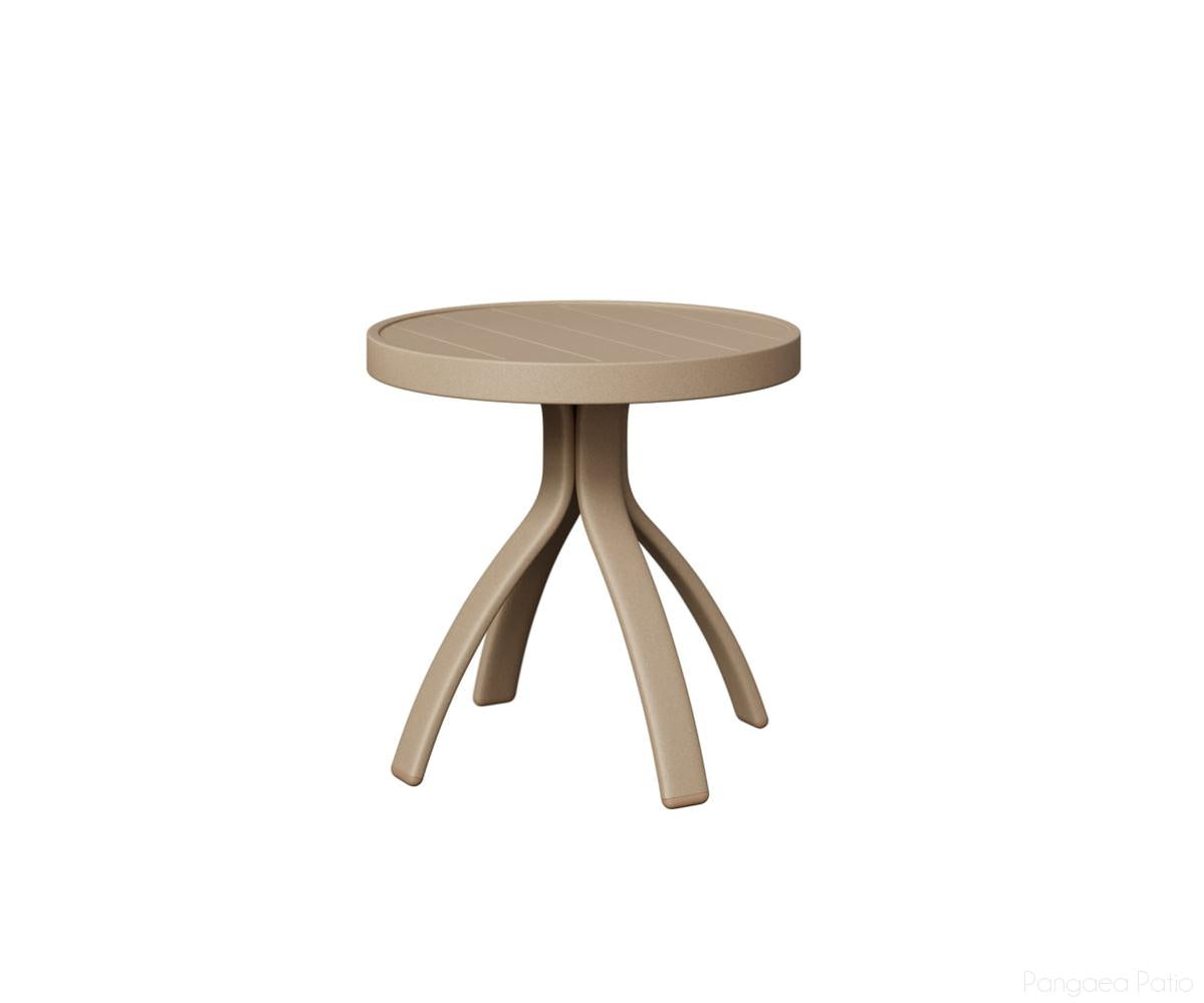 BGMET1819SA-Berlin Gardens-Murphy End Table-Sahara Speckle Aluminum BG-Pangaea Patio