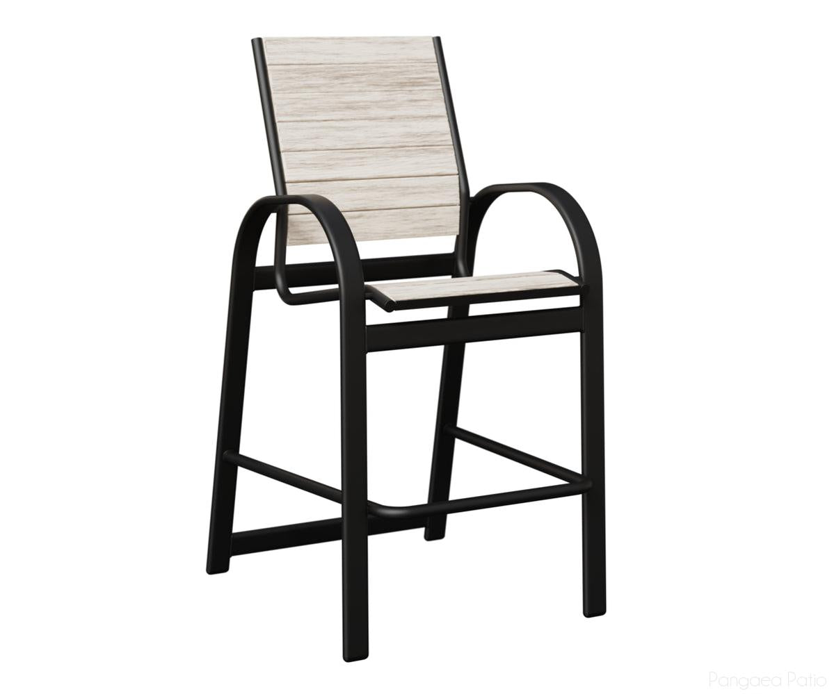 BGMBPMB-Berlin Gardens-Murphy Poly Bar Chair-Black Aluminum BG-Pangaea Patio