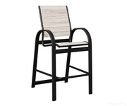 BGMBPMB-Berlin Gardens-Murphy Poly Bar Chair-Black Aluminum BG-Pangaea Patio