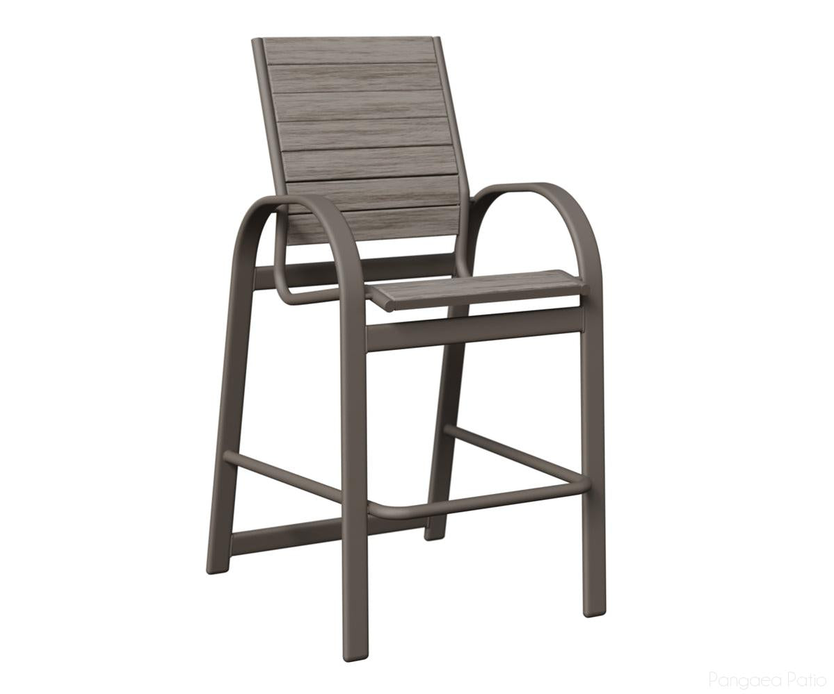 BGMBPGR-Berlin Gardens-Murphy Poly Bar Chair-Graphite Aluminum BG-Pangaea Patio